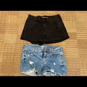 2 pairs of Old Navy boyfriend shorts
